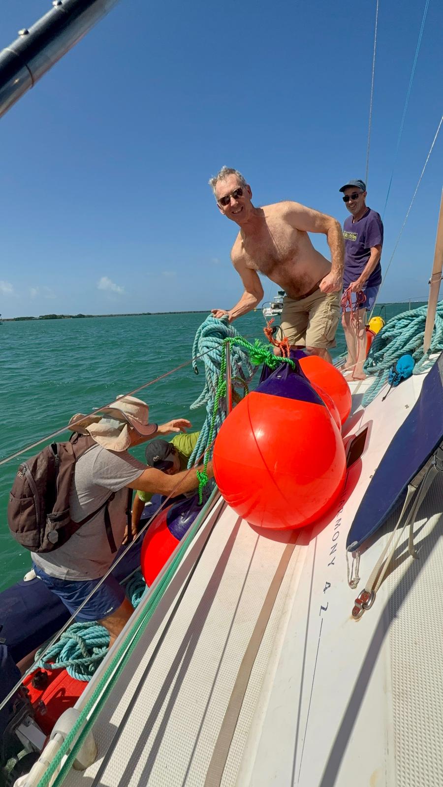 l'arrivée à bord du "liner"